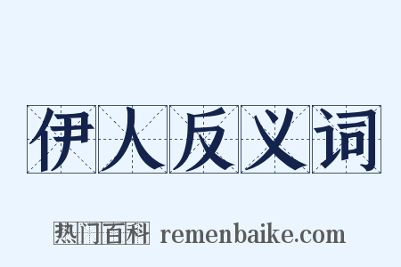 伊人反义词是什么意思的图片